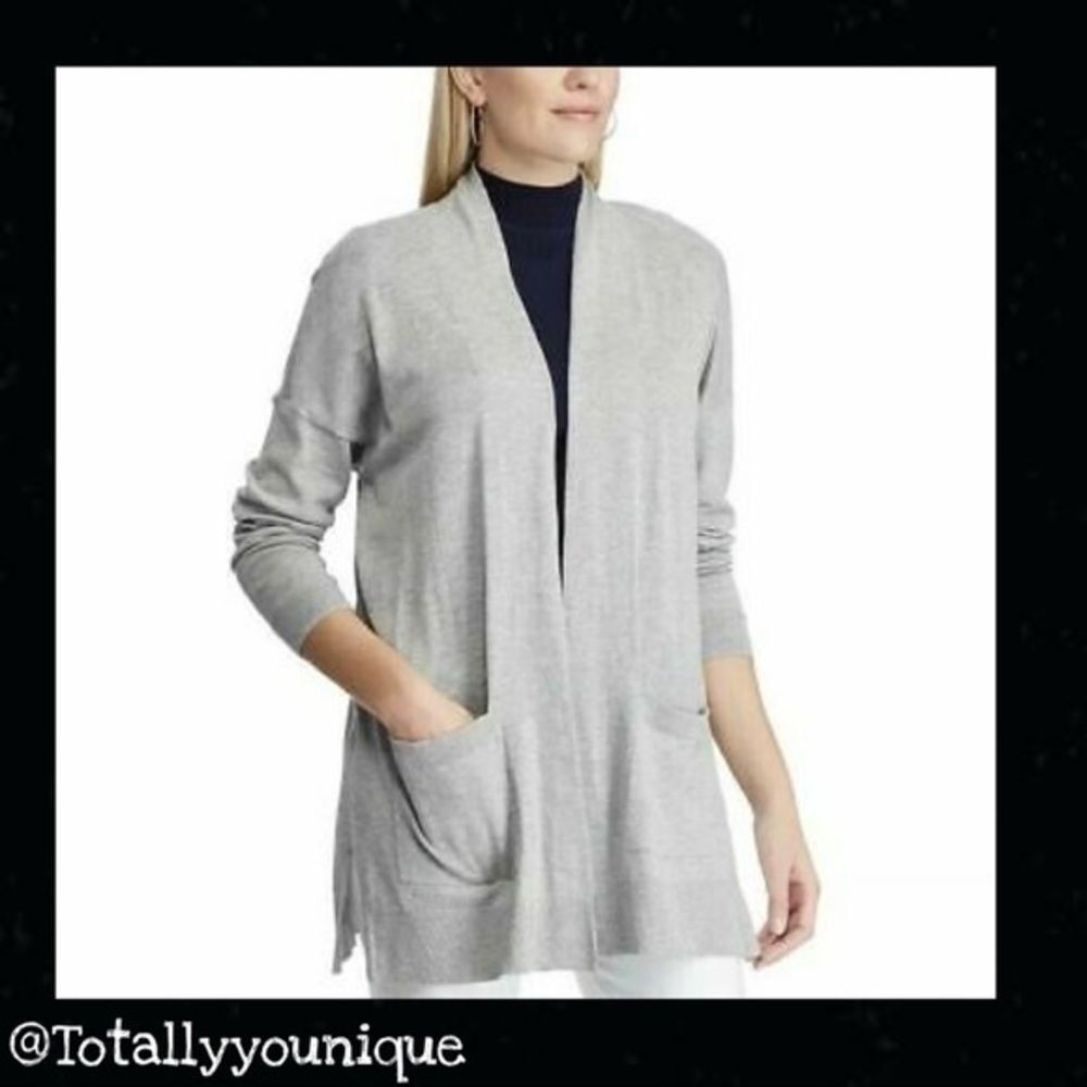 Chaps Relaxed Open Front Cardigan - image 1